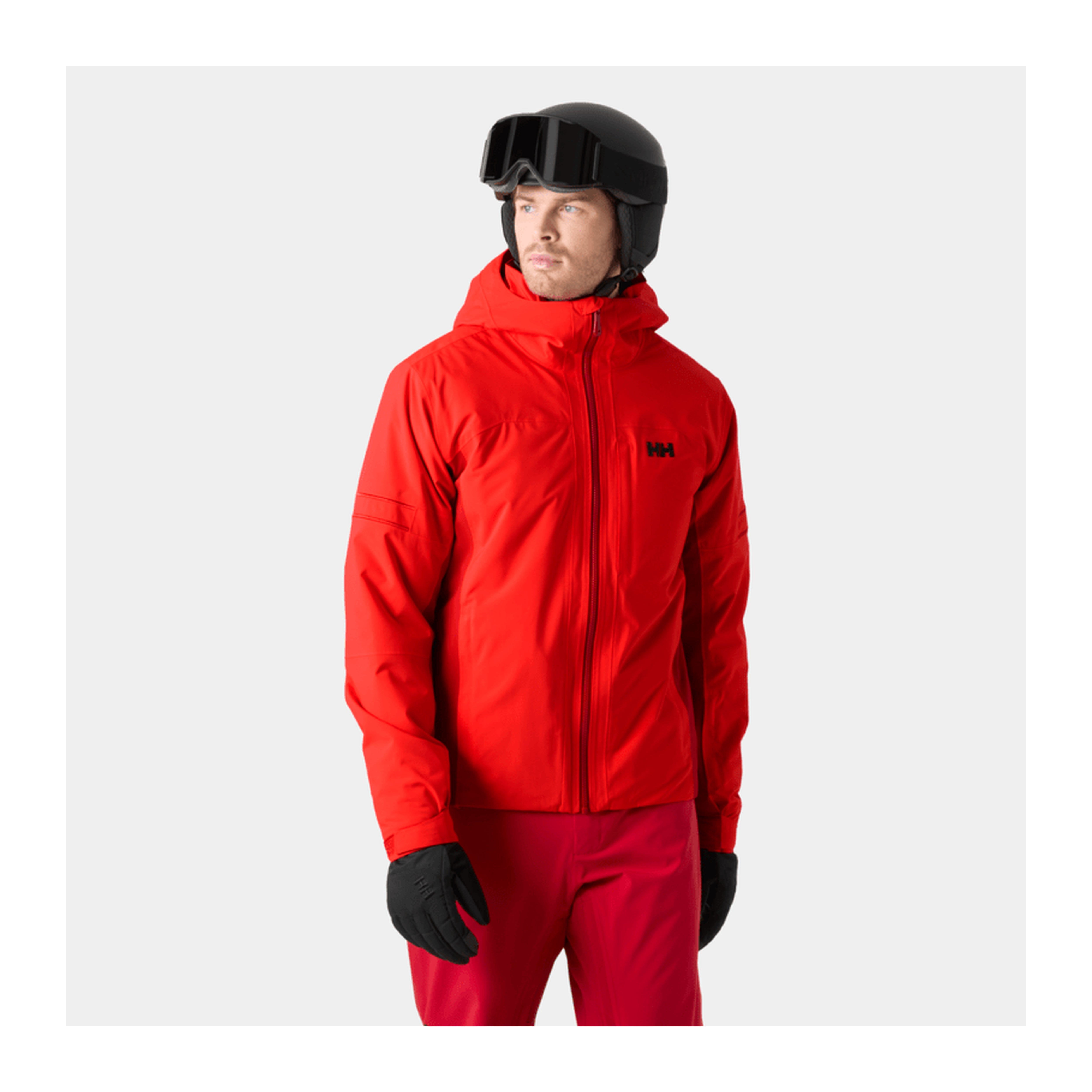 HH Men's Courchevel Jacket – Alert Red – detail